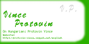 vince protovin business card